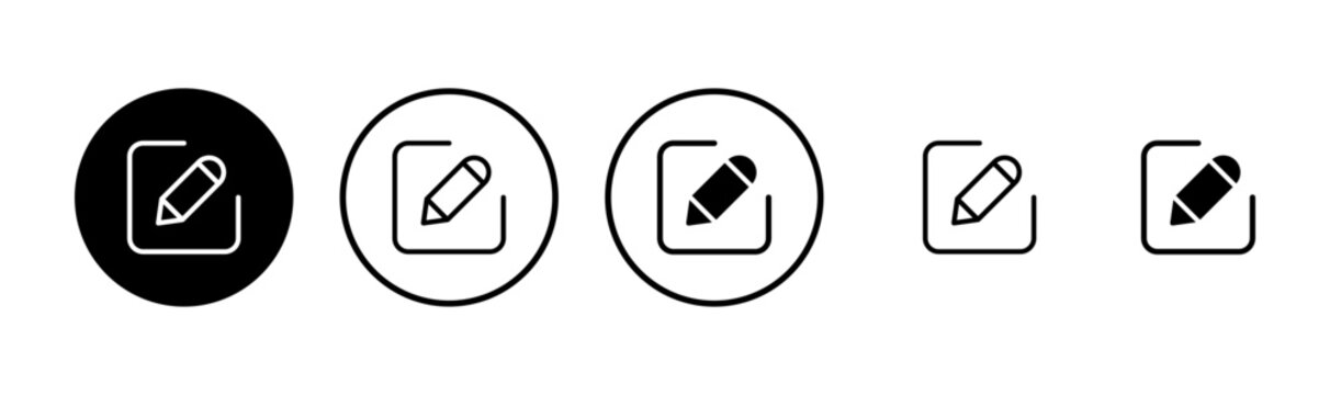 Edit icon logo design. edit document sign and symbol. edit text icon. pencil. sign up