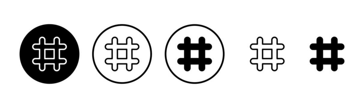 Hashtag icon logo design. hashtag sign and symbol