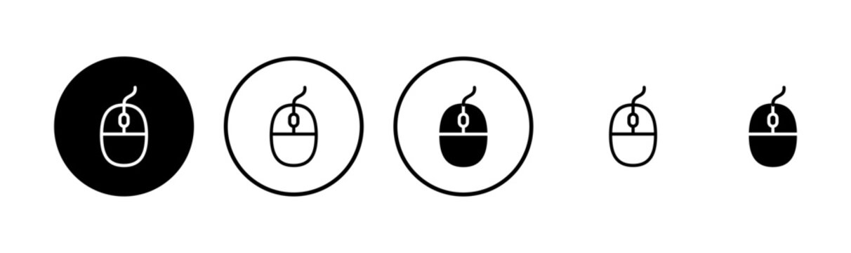 Mouse icon logo design. click sign and symbol. pointer icon vector.