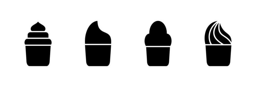 Cup cake icon symbol for apps and websites. Cup cake sign and symbol