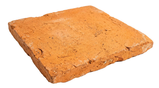 Single Red Brick Surface Texture Isolated