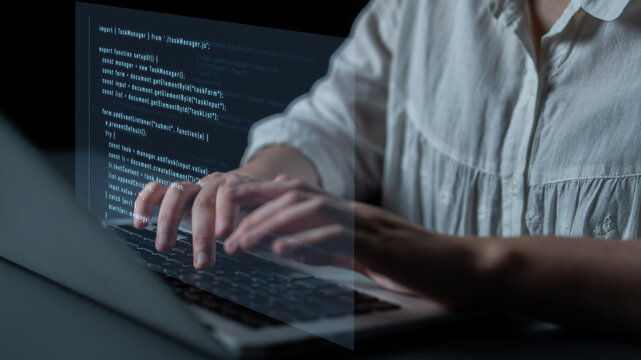 Script programming for task manager user interface, handling form submission, input validation, task list rendering, and exception alerts with dynamic DOM interaction Latch