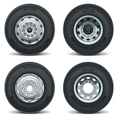 Realistic car tires vector design © Muntasir