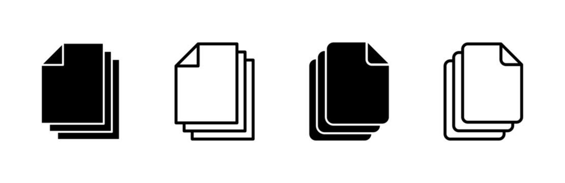 Document icon set. Paper icon. File Icon