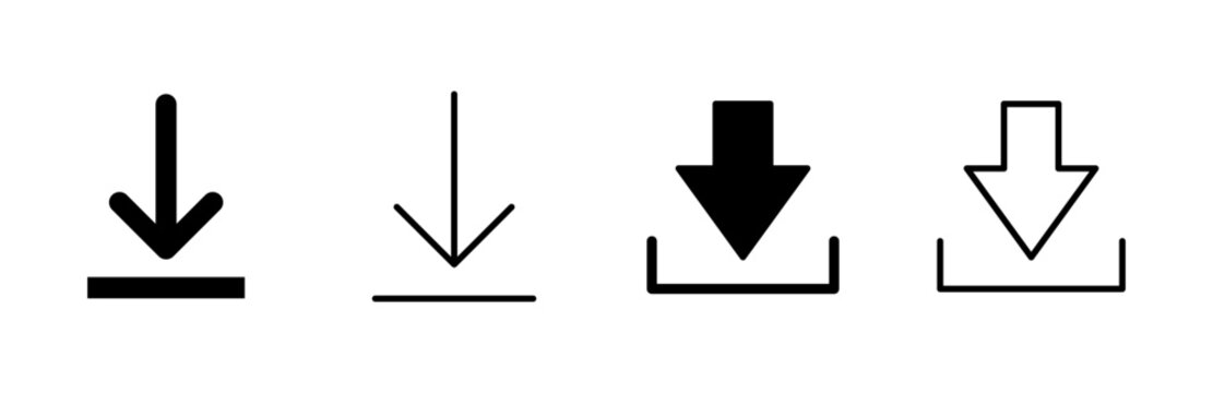 Download icon set. Download vector icon