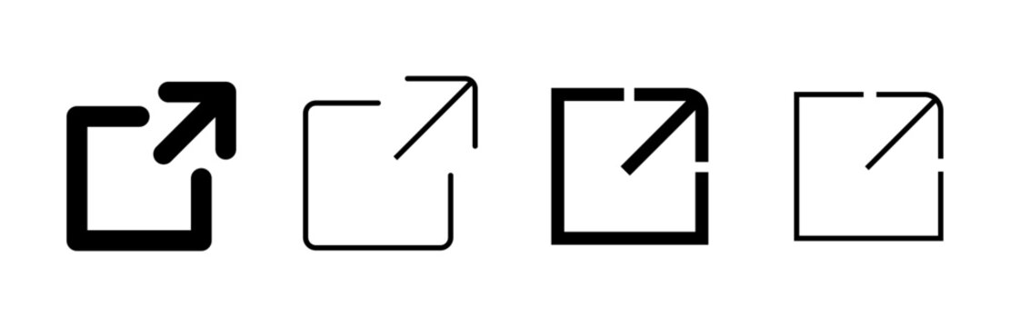 External link icon set. link icon vector. hyperlink symbol
