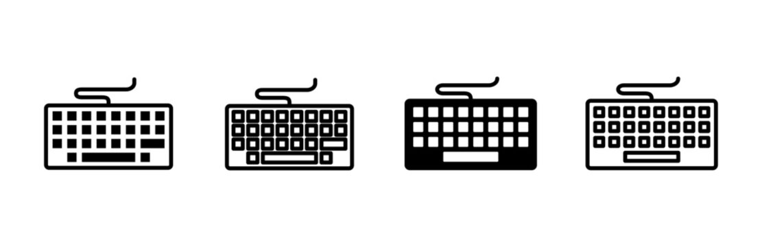 Keyboard icon set. keyboard vector symbol