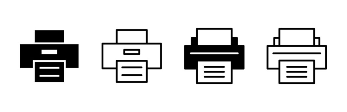 Print icon set. printer icon vector.