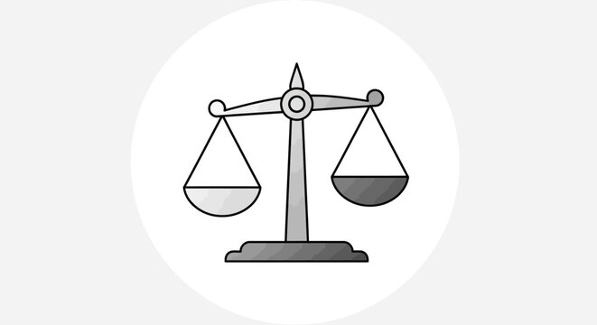 Balance Scales Icon - Justice, Law, Equality, Weight, Equilibrium