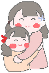 Fototapeta premium illustration of a girl Mother's Day,