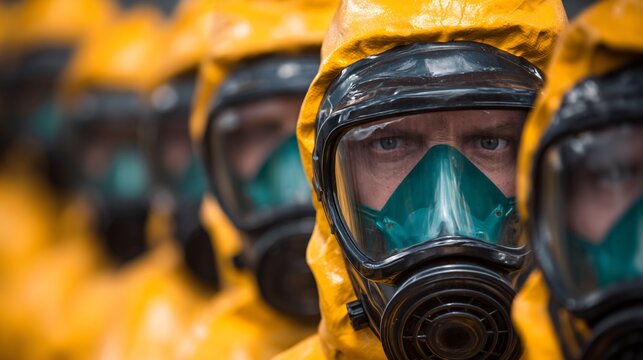 industrial safety training, workers wearing protective equipment