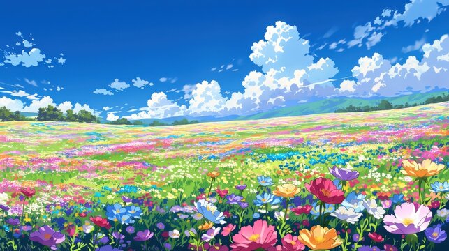 天空の花畑」の写真素材 | 104,311件の無料イラスト画像 | Adobe Stock