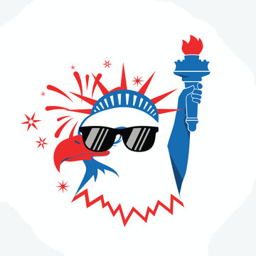 Statue of Liberty Wearing Sunglasses.