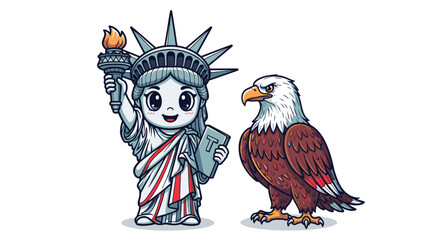 Statue of Liberty and American Eagle 1. © Suryaaji