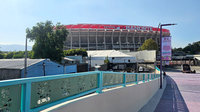 Mexico City, Mexico - Mar 26, 2026: Estadio Banorte is the new name of the historic Estadio Azteca in Mexico City, after its renovation for the 2026 FIFA World Cup