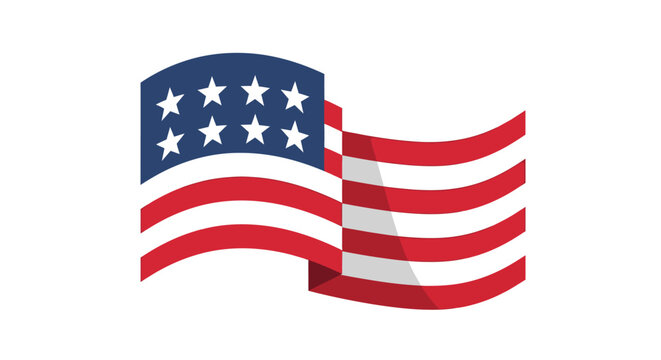 American flag waving in the wind 2.