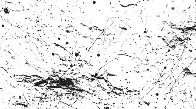 Grunge black and white scratch dust crack wall white dust texture of Subtle grain texture overlay  overlay textures with dust grain isolated on white background vector. 