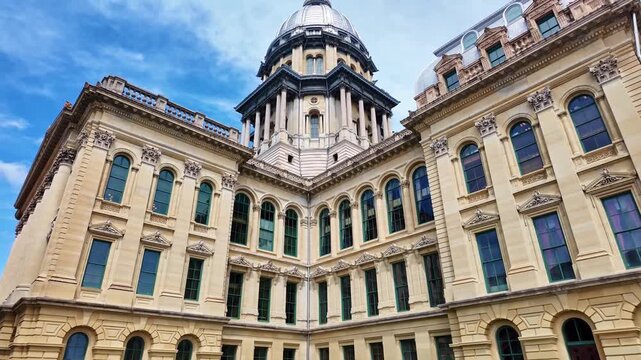 Illinois State Capitol Close Up Springfield Illinois
