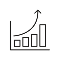 Rising Graph Arrow Icon.Performance Uptrend Graph Icon.Profit Increase Chart Arrow Icon..eps © Sejal