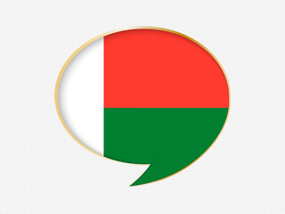 Obraz premium Madagascar in a Speech Bubble Design on Golden Frame.