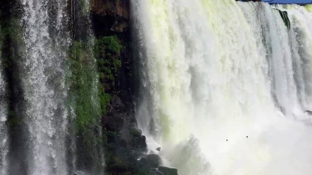 Iguazu Falls, magnificent waterfall system on the Iguazu River, on the border between Brazil and Argentina. One of the world's largest and most spectacular waterfall systems. 