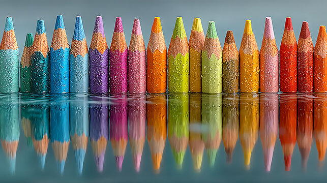 Coloring backgrounds colored pencils tranquil soft diffused light pastel spectrum mirrorlike reflections crisp focus hdr rendered jpeg logo watermark text SEO Optimized sharp detailed focused vivid