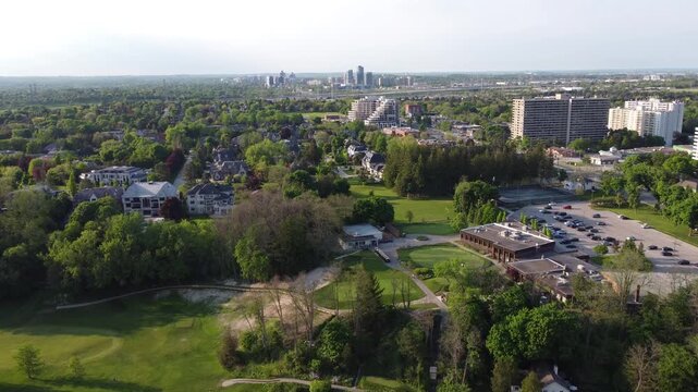 Aerial view of Thornhill district residential area