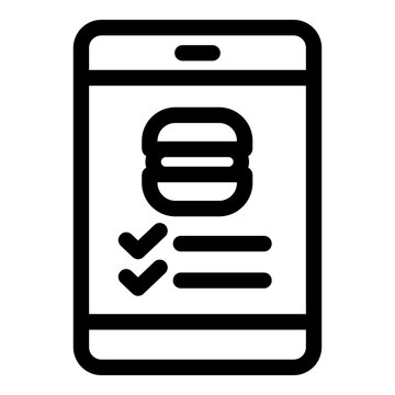 Order list icon. Vector line icon
