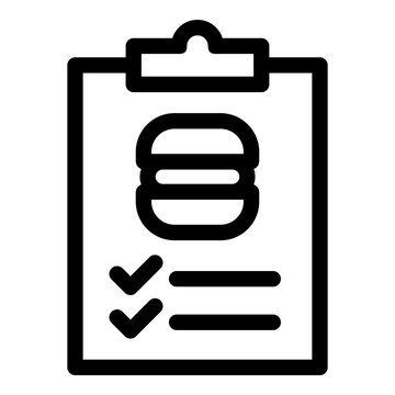 Order list icon. Vector line icon