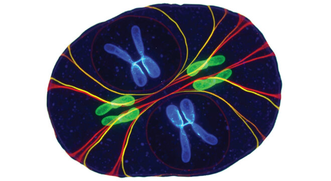 Microscopic view of chromosomes during cell division illustrating metaphase chromosome structure chromosome spread cell cycle double helix