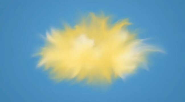 White and yellow clouds in blue sky