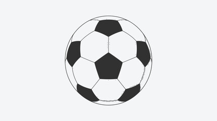Fototapeta premium Classic Black and White Soccer Ball for Sports and Recreation.