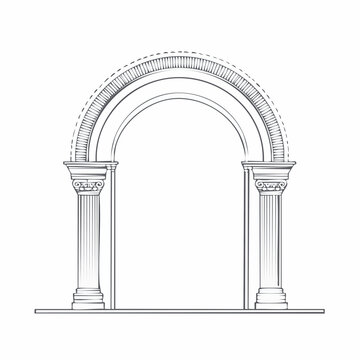 Classical Archway with Ionic Columns
