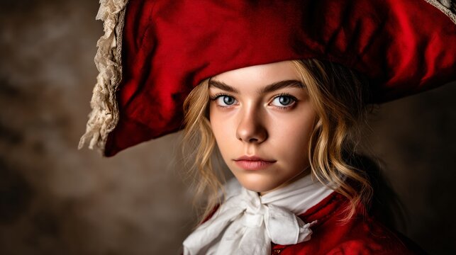 St. Valentine conceptual portrait, historical-inspired costume, dramatic rim lighting, textured background, high-detail character photography