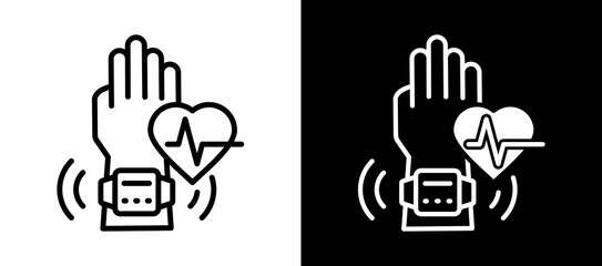 Obraz premium Activity Tracking whiteblack icon