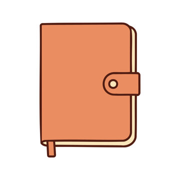 Closed diary with a button lock, ideal for writing, journaling or planning activities