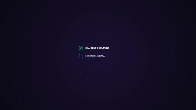 Digital Data Processing and Security Check Animation
