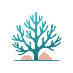 Fototapeta premium Stylized Coral Branch Icon