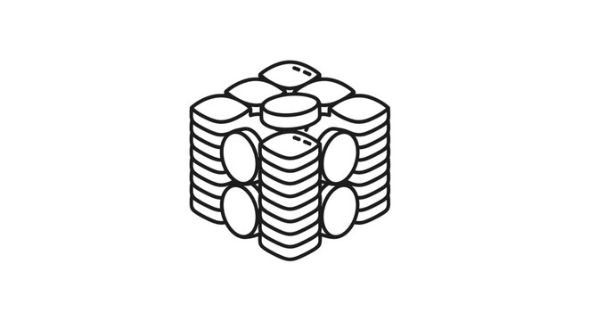 Stack of silver coins.
