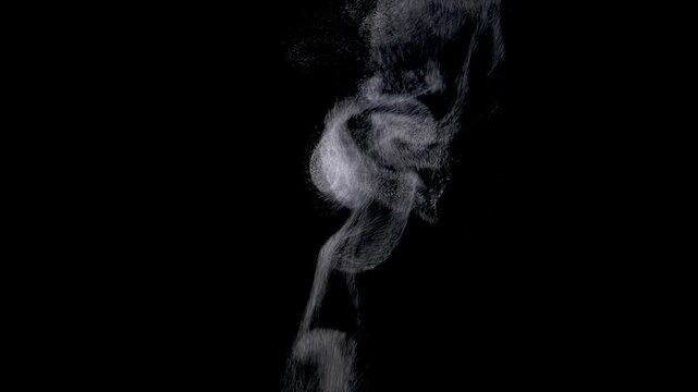 黒背景から蒸気が上がるスローモーション動画 4K 120fpsを30fpsに編集