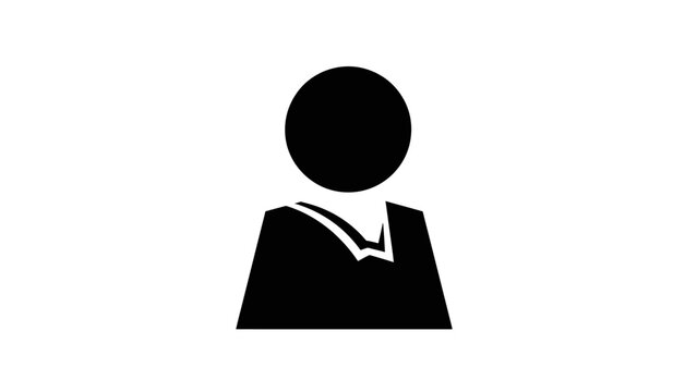 Simple Black Silhouette of Person.