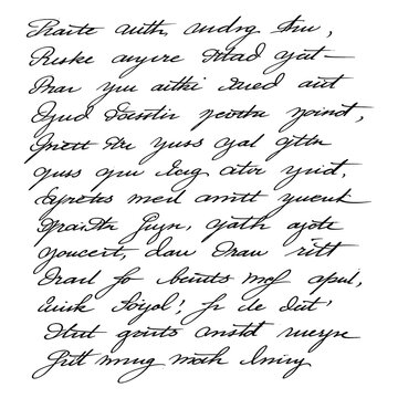 Unidentified abstract handwriting scribble on a piece of paper