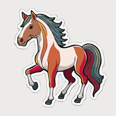 Obraz premium Cartoon Horse Illustration