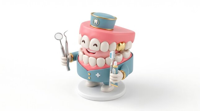 doctor dentist white background