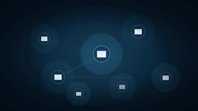 Secure global email communication network structure with connected node