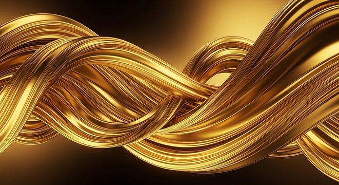 Gold abstract lines.