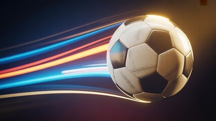 Naklejka premium Dynamic World Cup Football Match Scene With Vibrant Green Pitch Intense Player Action And Cheering Crowd Captured Mid Game For Sports Themed Content Projects