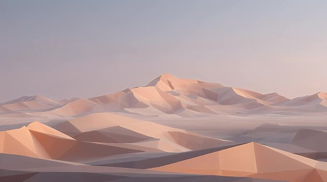 Stylized Desert Landscape with Warm Gradient Minimal Background