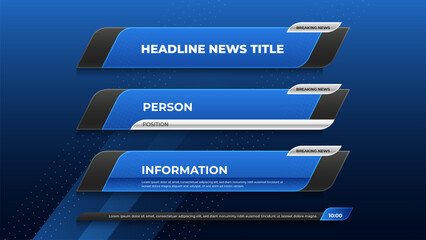 blue headline news for media broadcast template © Azza