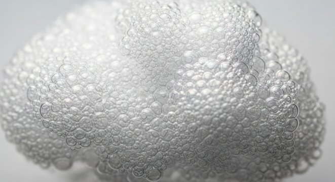 Close Up of Bubbles Forming Cloud Shape